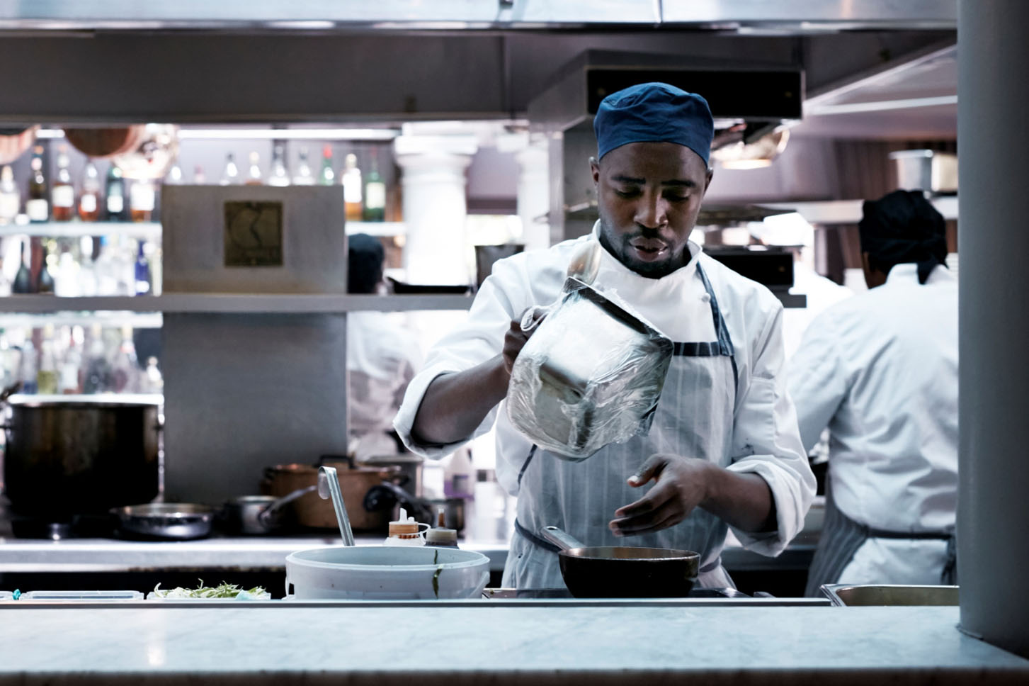 Chef Prepping Inventory in the Kitchen