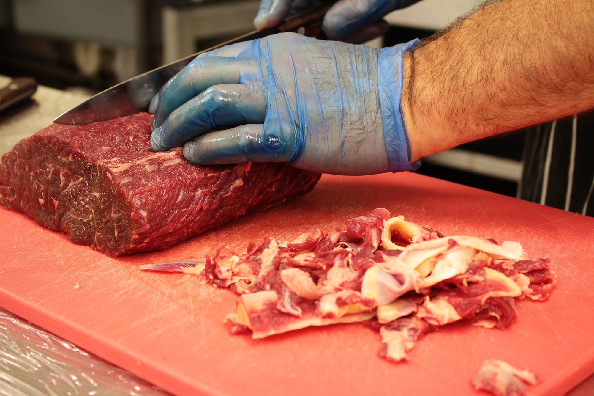 Chef Shaving Meat